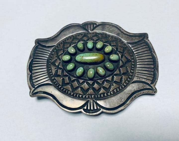 希少品インディアンジュエリー　ナバホ　バックル　navajo