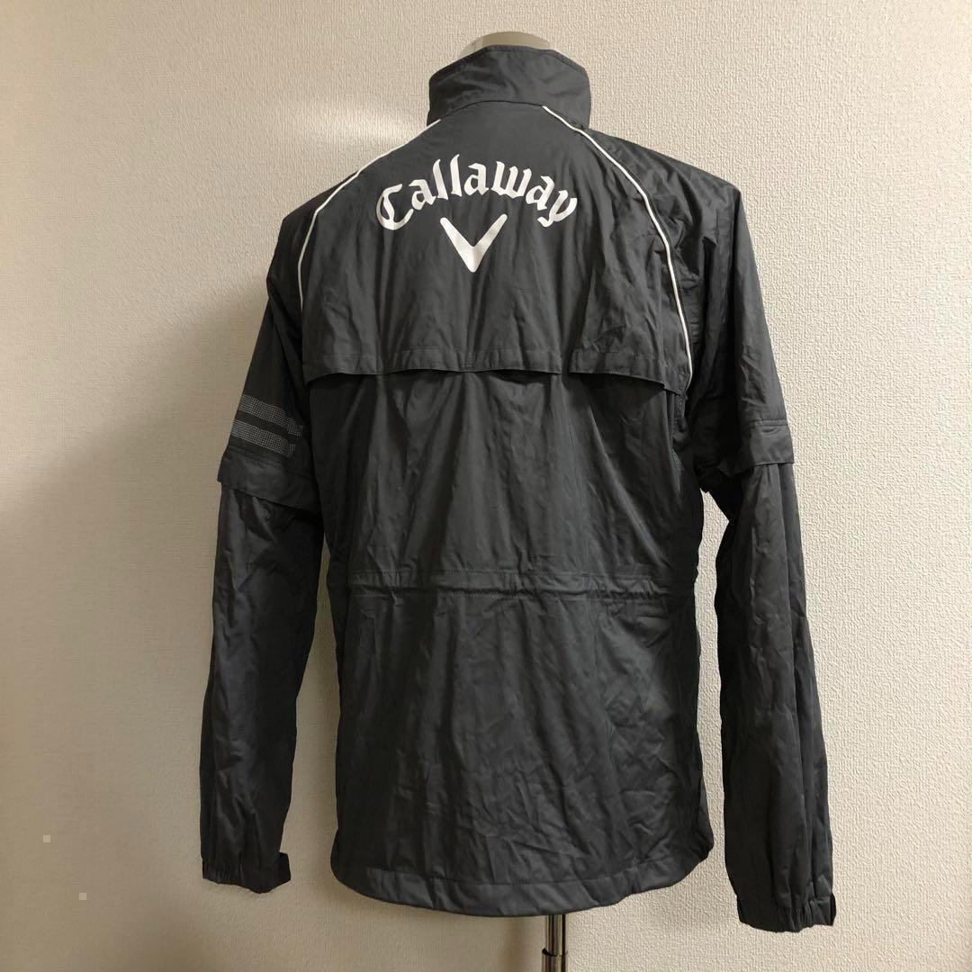 セットアップ キャロウェイ◆ジップ 2way レインウェア◆グレー Lサイズ