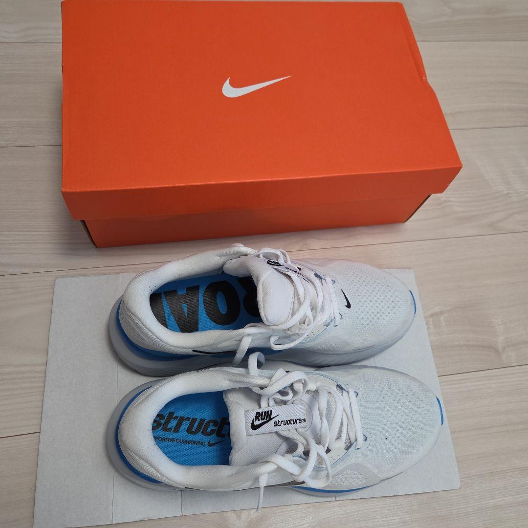 Nike Structure25cm ランニングシューズ ホワイト/ブルー