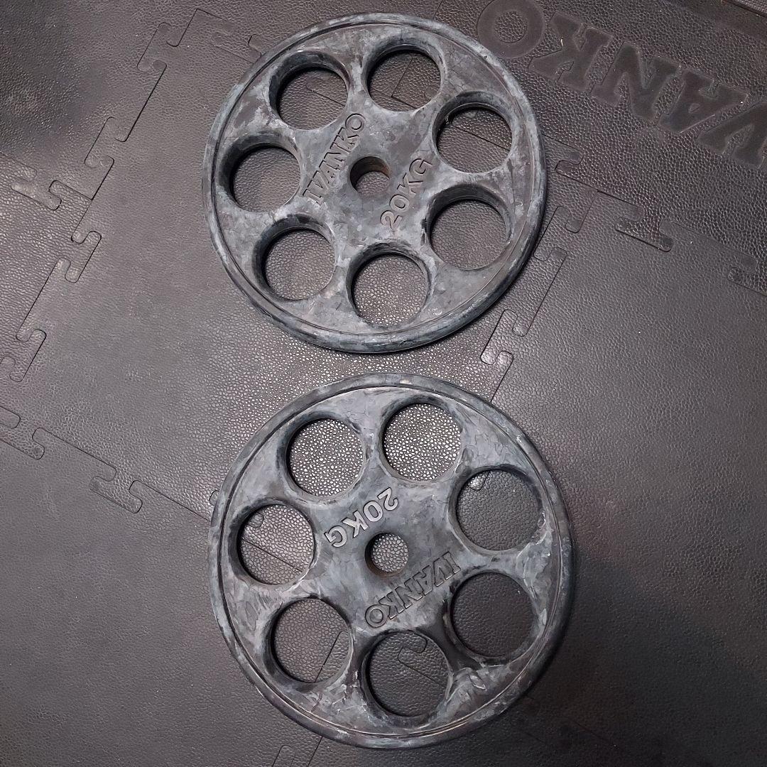 IVANKO オリンピックラバーイージーグリッププレート　20kg2枚セット