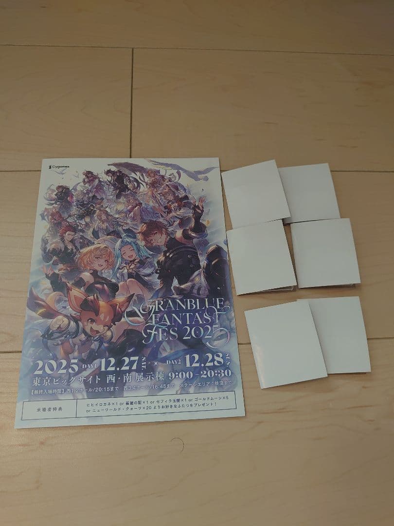 グラブルフェス 2025 入場特典リーフレット リアル×6