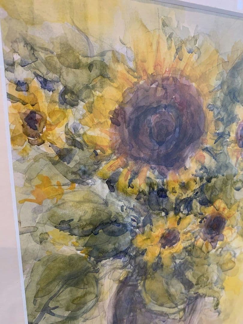 水彩画　ひまわり