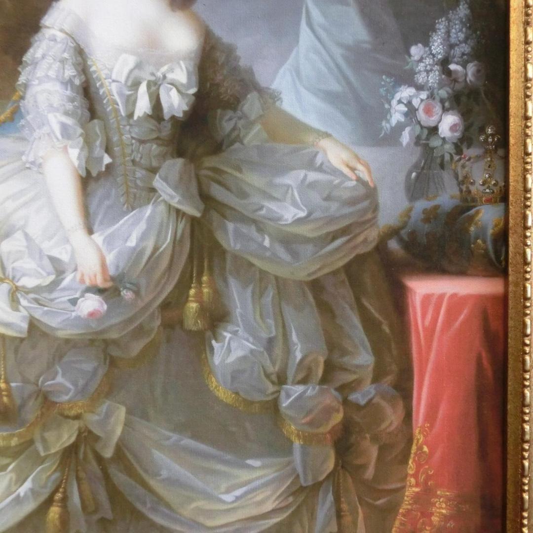 ロココ調　アンティークフレーム　マリーアントワネット　額絵　378