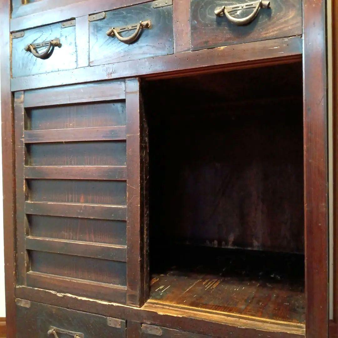 生活用 多目的箪笥 水屋　食器棚 明治時代 ⚠️京都市引き取り限定