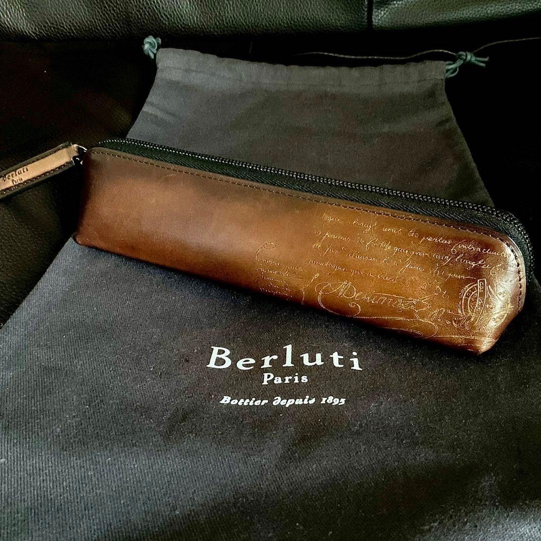 美品 希少 ベルルッティ ゴールデンパティーヌ カリグラフィ ペンケース 筆箱