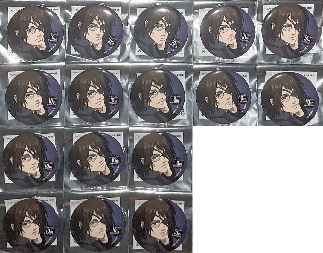 進撃の巨人 カラオケの鉄人 カラ鉄 ハンジ 缶バッジ