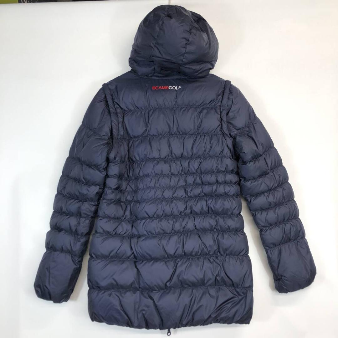 ビームスゴルフ パープルレーベル ダウンパーカー 袖デタッチャブル ダウンベスト