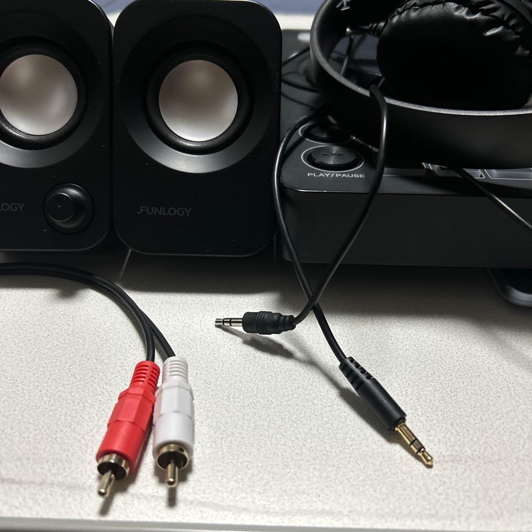 DDJ-FLX4、コントローラー スピーカー、ピンケービル、ヘッドフォン付き