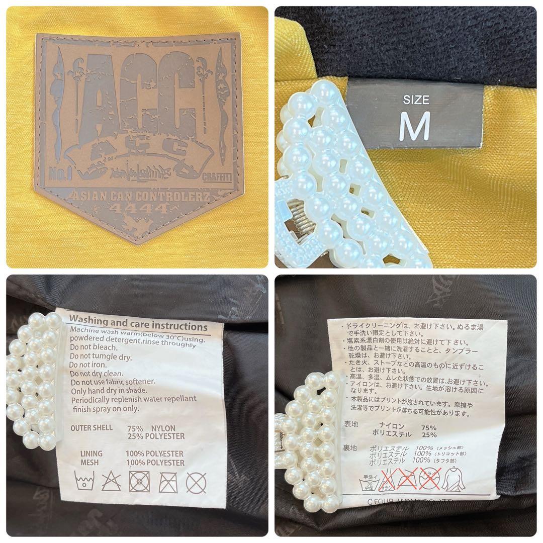 ACC♡メンズ スノボウェア ジャケット フルジップ イエロー M
