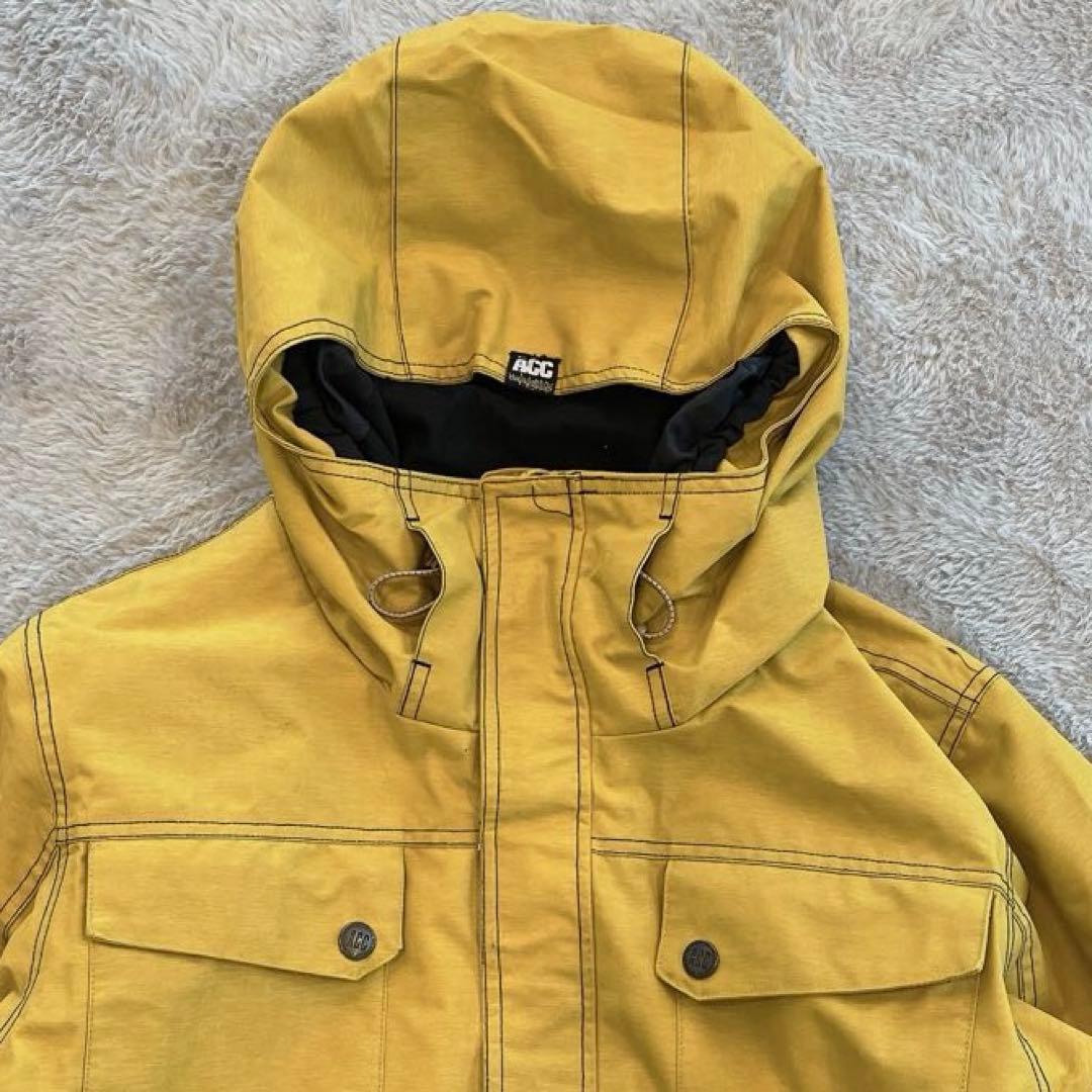 ACC♡メンズ スノボウェア ジャケット フルジップ イエロー M