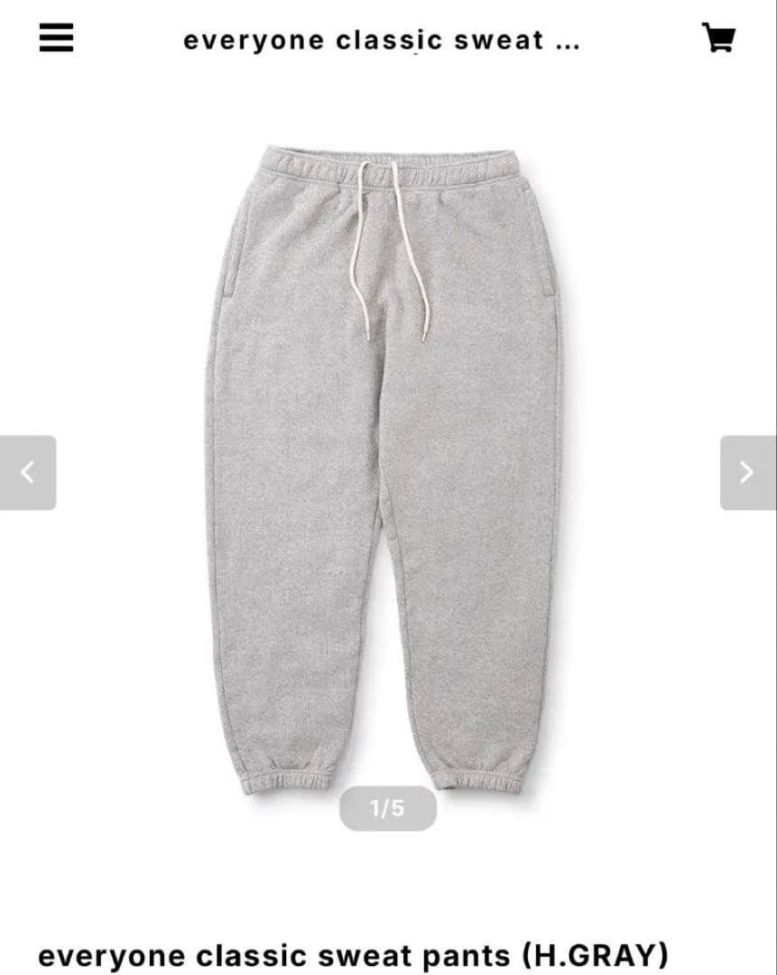 ウェア everyone classic sweat pants (H.GRAY)