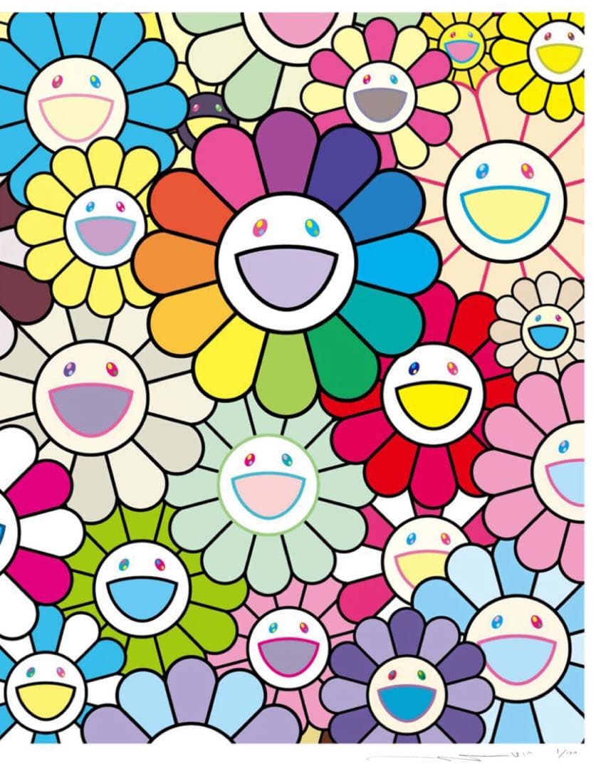 村上隆　お花祭り　最新作　マルチカラー