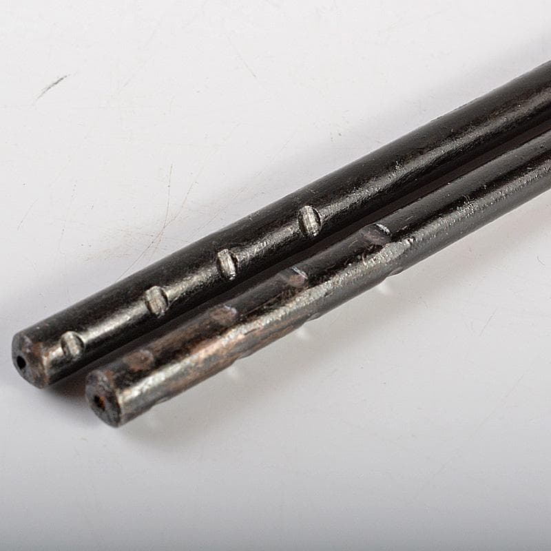 茶道具　御釜師　十二代　加藤忠三郎作　鉄製　美津火箸　共箱　C　6211