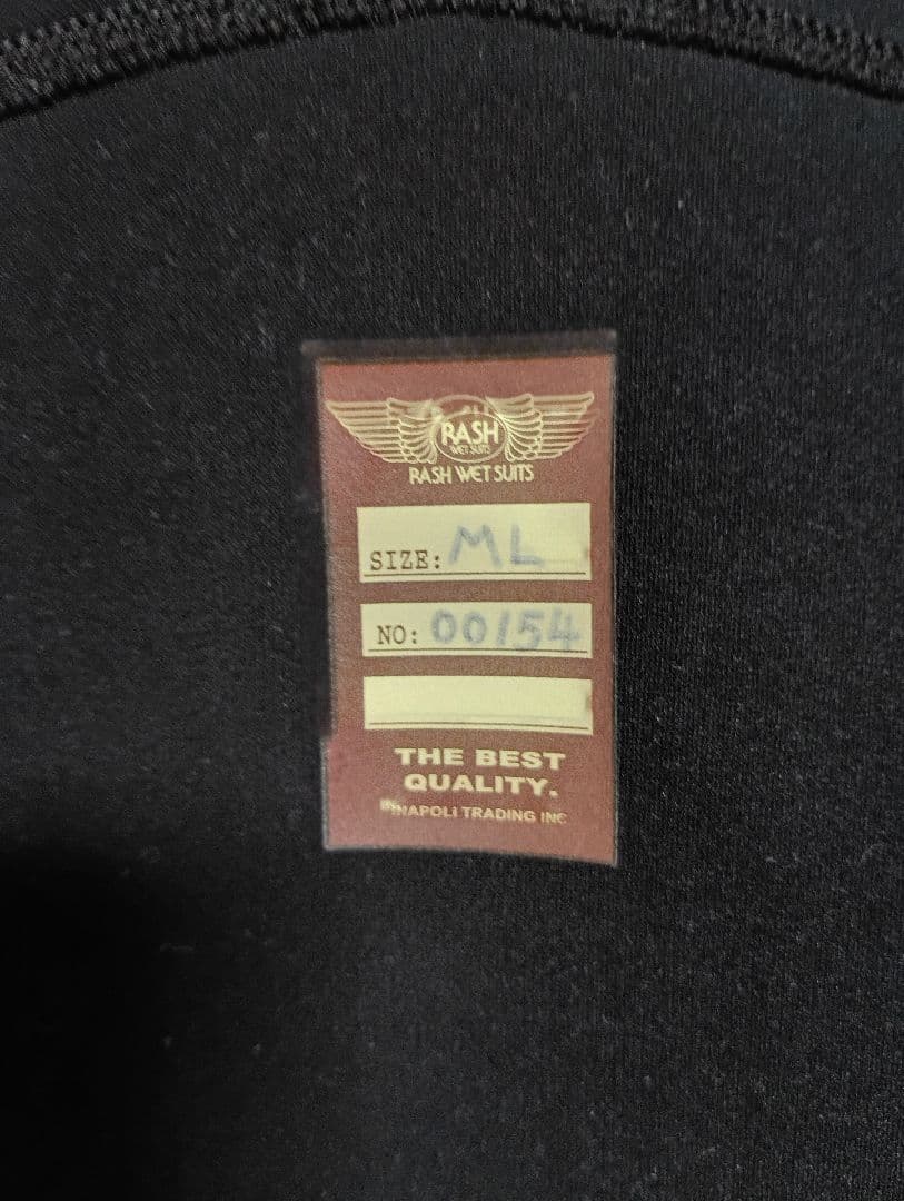 Rash Wet Suits 長袖タッパー ブラック
