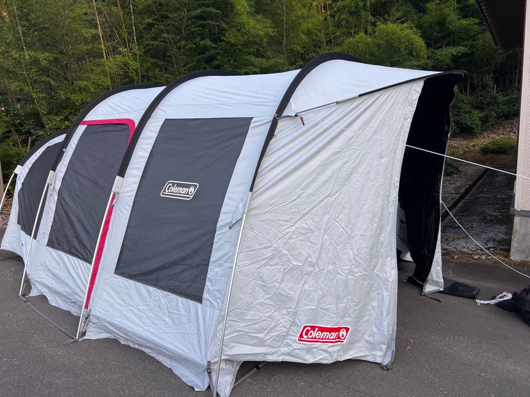 Coleman ツールームテント グレー キャンプ用かまぼこテントダークルーム