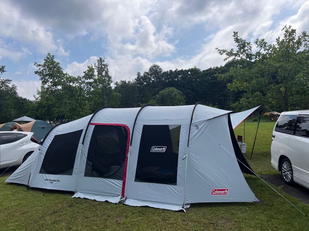 Coleman ツールームテント グレー キャンプ用かまぼこテントダークルーム