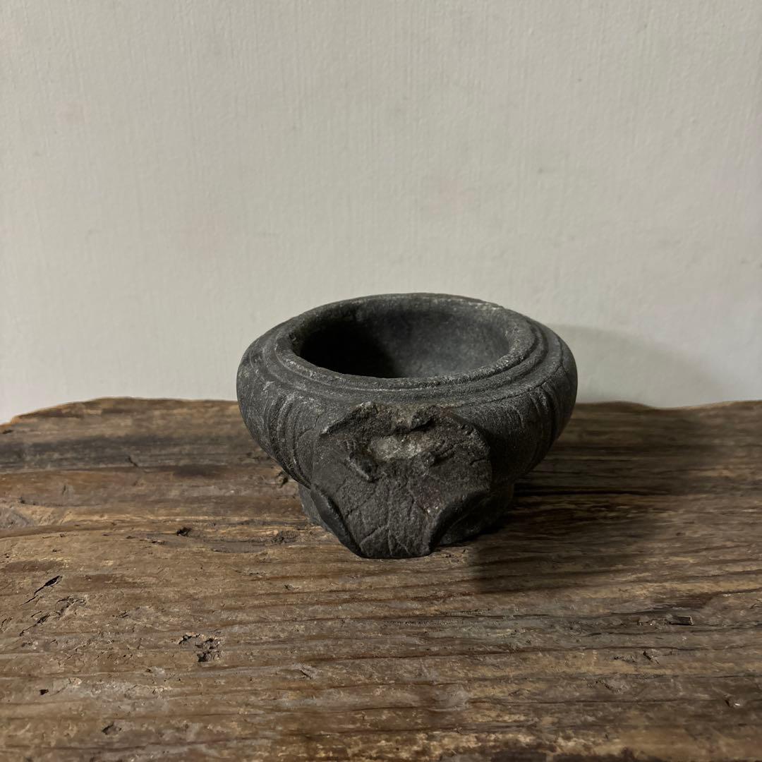 李朝　石製　香炉　祭器　朝鮮王朝　高麗　朝鮮王朝　骨董品　古民芸　古美術