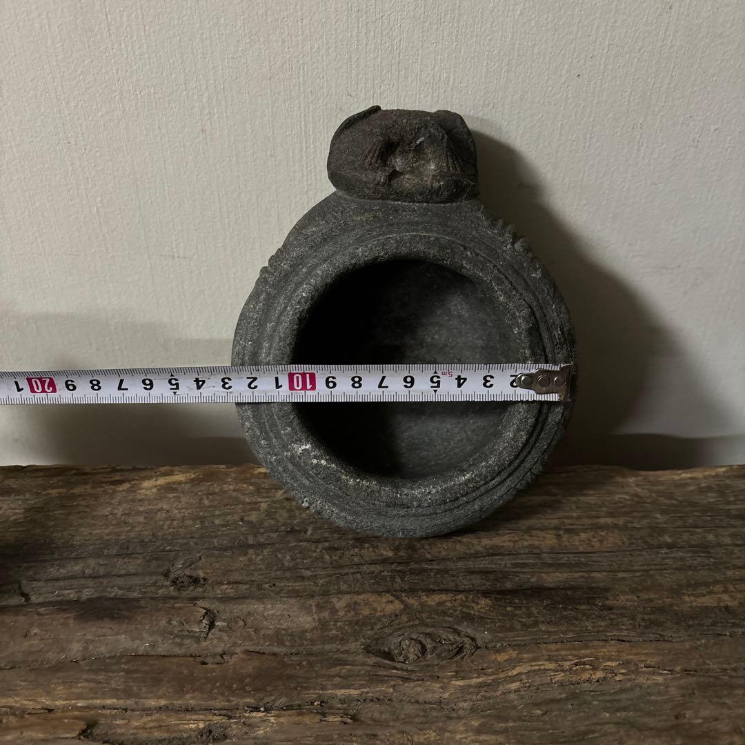 李朝　石製　香炉　祭器　朝鮮王朝　高麗　朝鮮王朝　骨董品　古民芸　古美術
