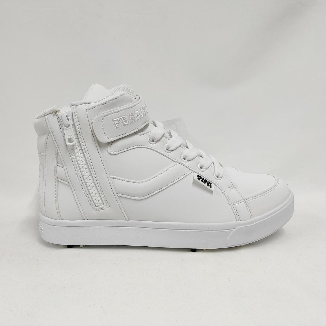 ○★新品 未使用 パーリーゲイツ ミドルカット ゴルフシューズ ホワイト23.5