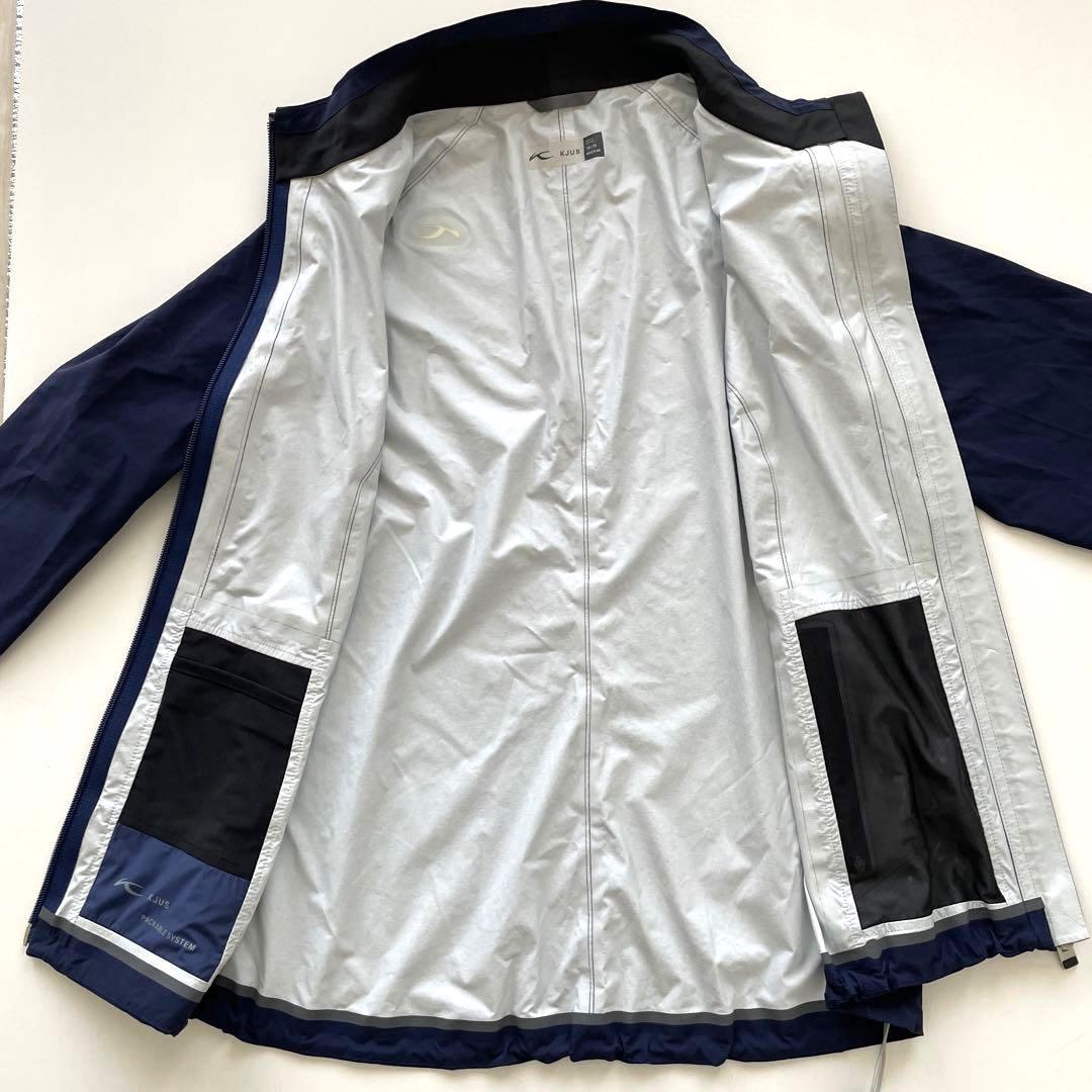 KJUSチュースレディース ゴルフ レインウェア セット　セットアップ　ネイビー