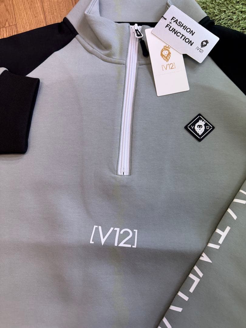 新品正規品【V12/XL】ダンボールニットハーフジップウェアジャケットスウェット