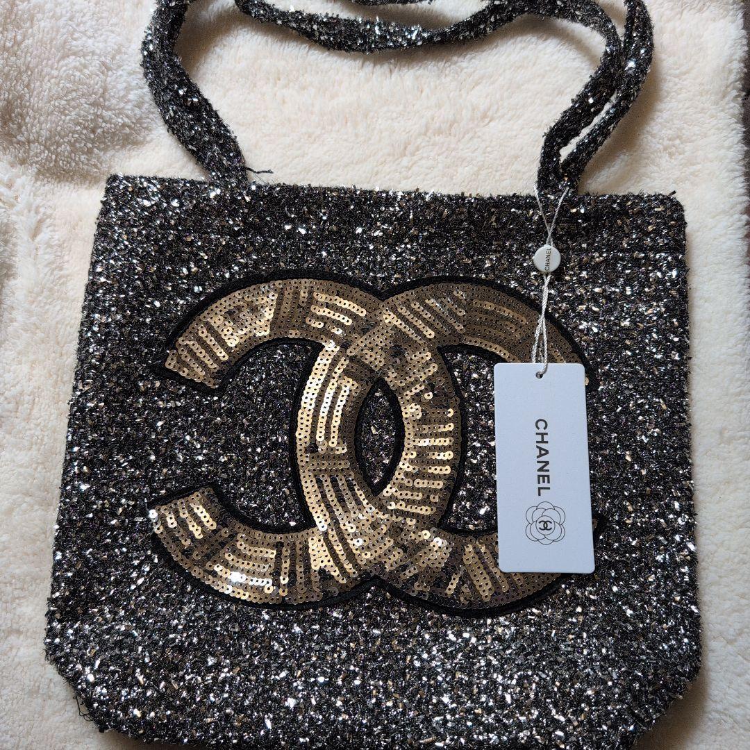 か*ら様 CHANELシャネル ココマークツイードスパンコール トートバッグ　ダ