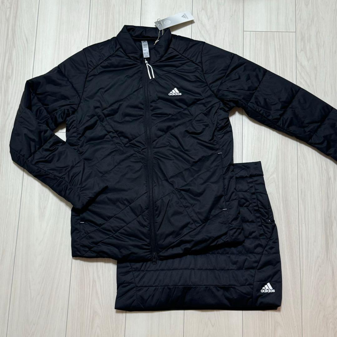 新品 アディダス セットアップ 中綿　ジャケット　スカート　秋冬 ダウン 黒