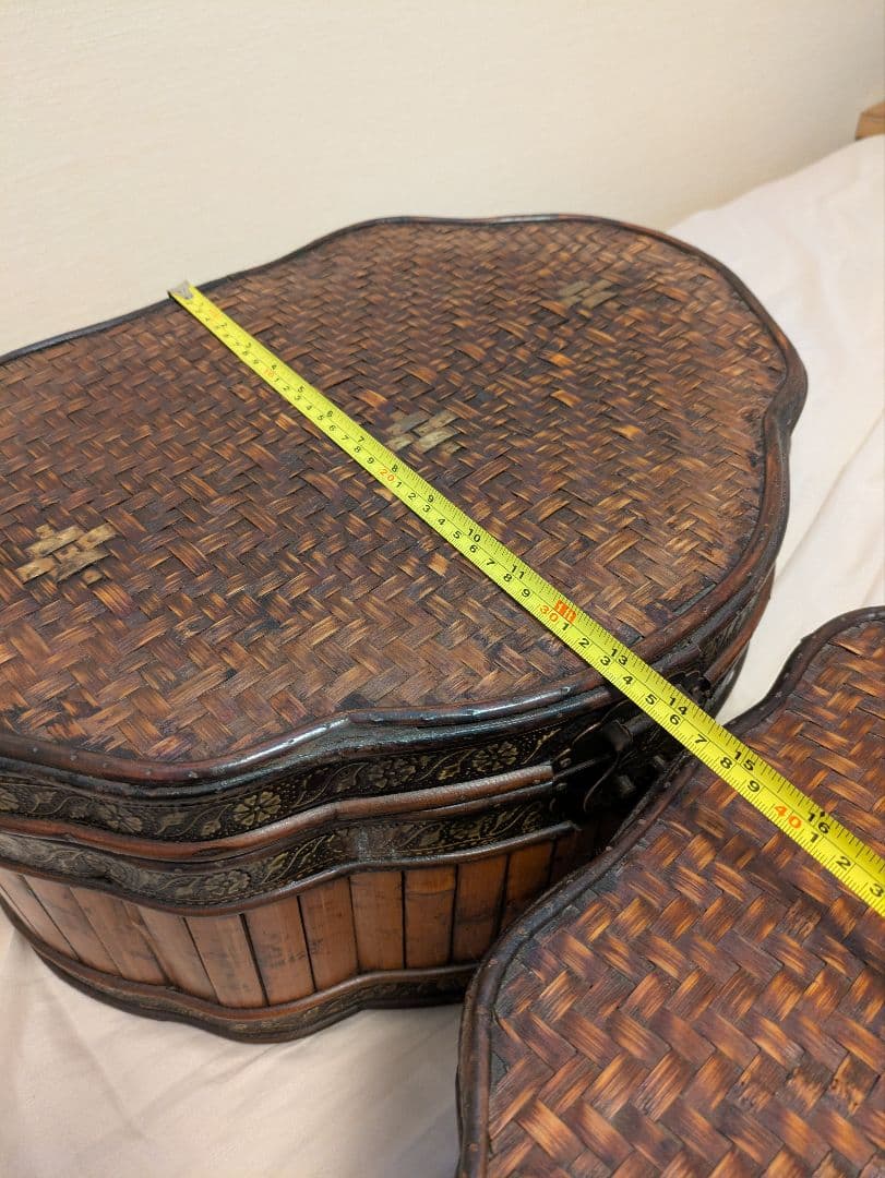 バンブー ボックス アンティーク 小物入れ 木箱　2個セット