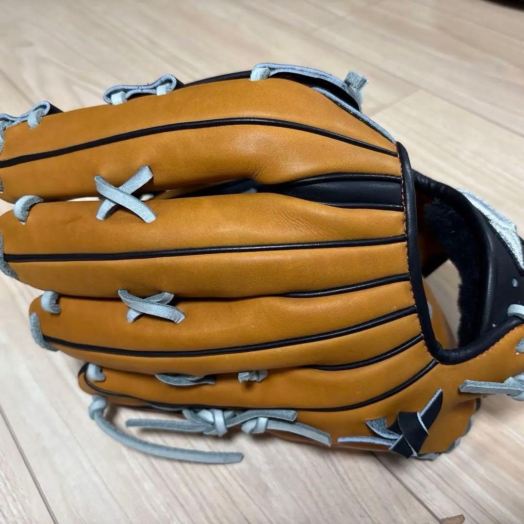 Mizuno 硬式グローブ 外野手用　オレンジ/黒 オーダーグラブ2025年作成