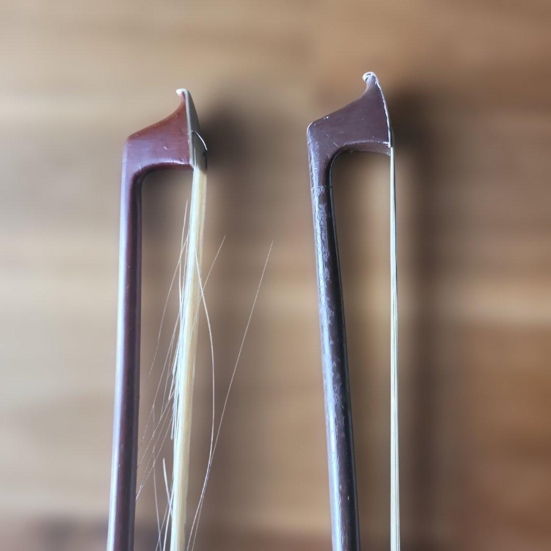 バイオリン3/4本体 木製 弓2本付き