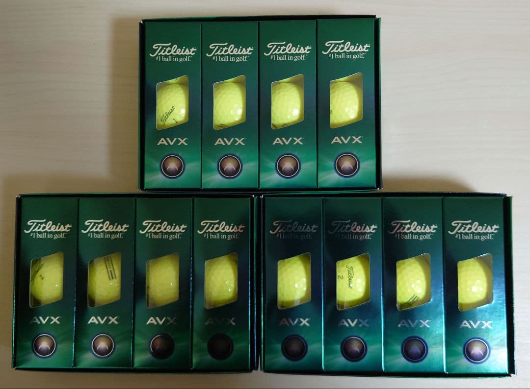 Titleist AVX 2024 ゴルフボール イエロー 3ダース