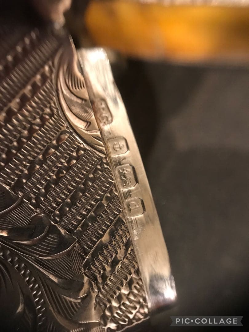 英国アンティーク　ヴェスタケース　純銀シルバー