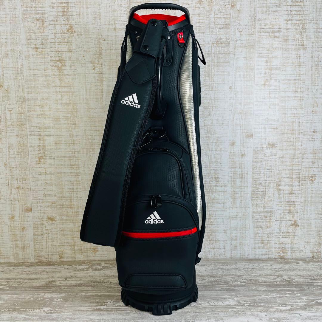 adidas アディダス　ツアープロダイナミック キャディバッグ 鏡面3ライン
