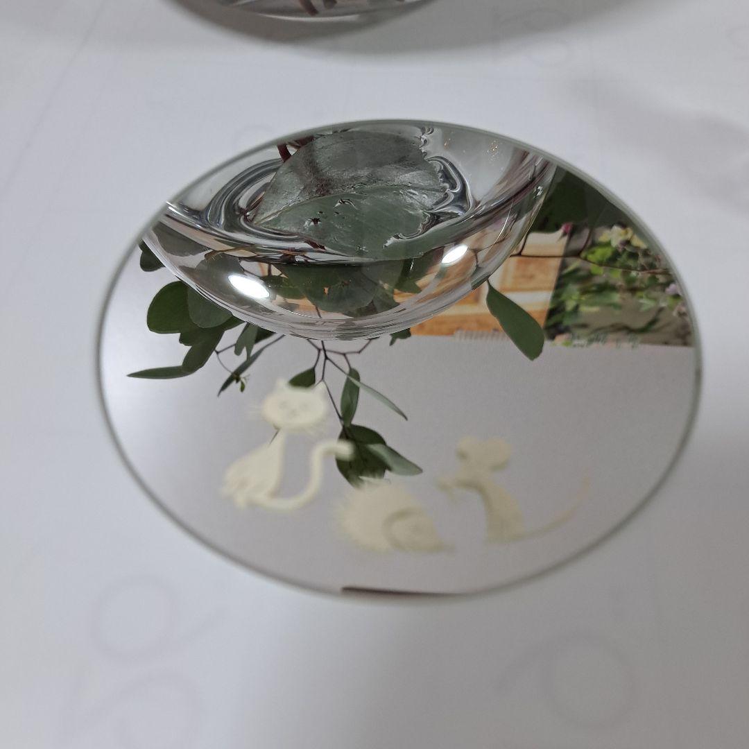 スワロフスキー クリスタル製 ネズミとリスのフィギュア 2点セット鏡付き