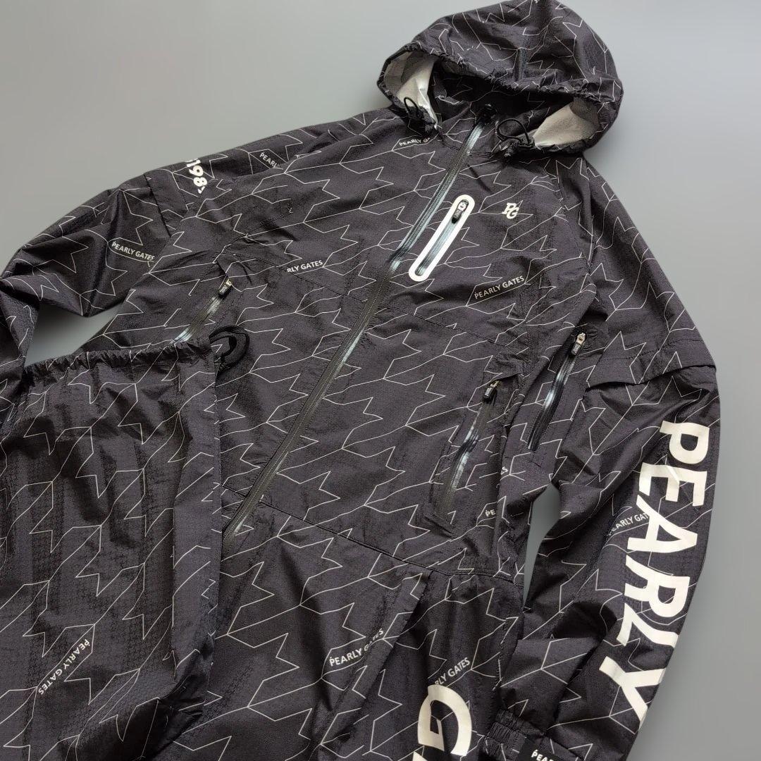 【未使用】パーリーゲイツ　3way千鳥柄レインワンピース 収納ポーチ　L