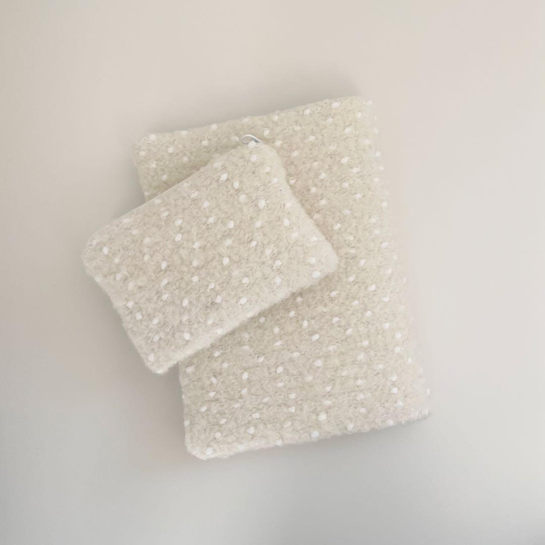 早い者勝ち　韓国　バインダー　カバー　貯金　現金管理　アイボリー　ミニポーチ