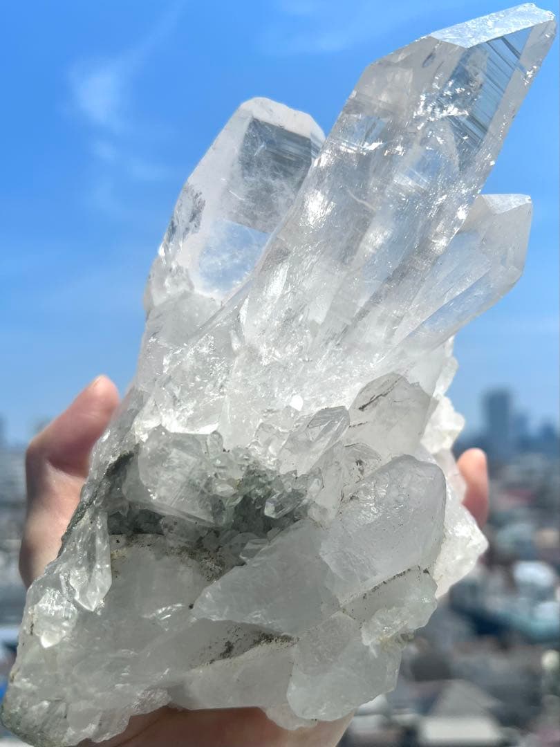 美✨1.3kg!希少✨AAAAA 宝石質 マニハール水晶 ✨大天使ミカエルの神殿