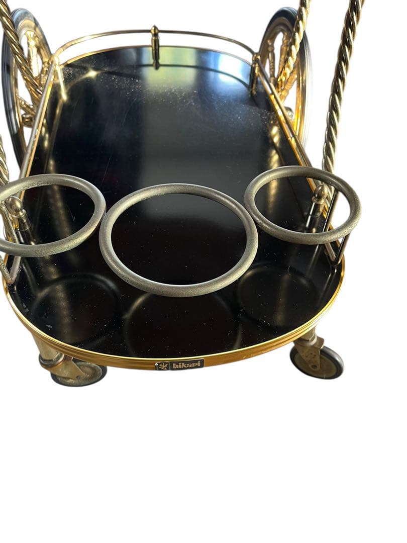 アンティーク 光家具 トローリー サービスワゴン ワインラック キッチンカート