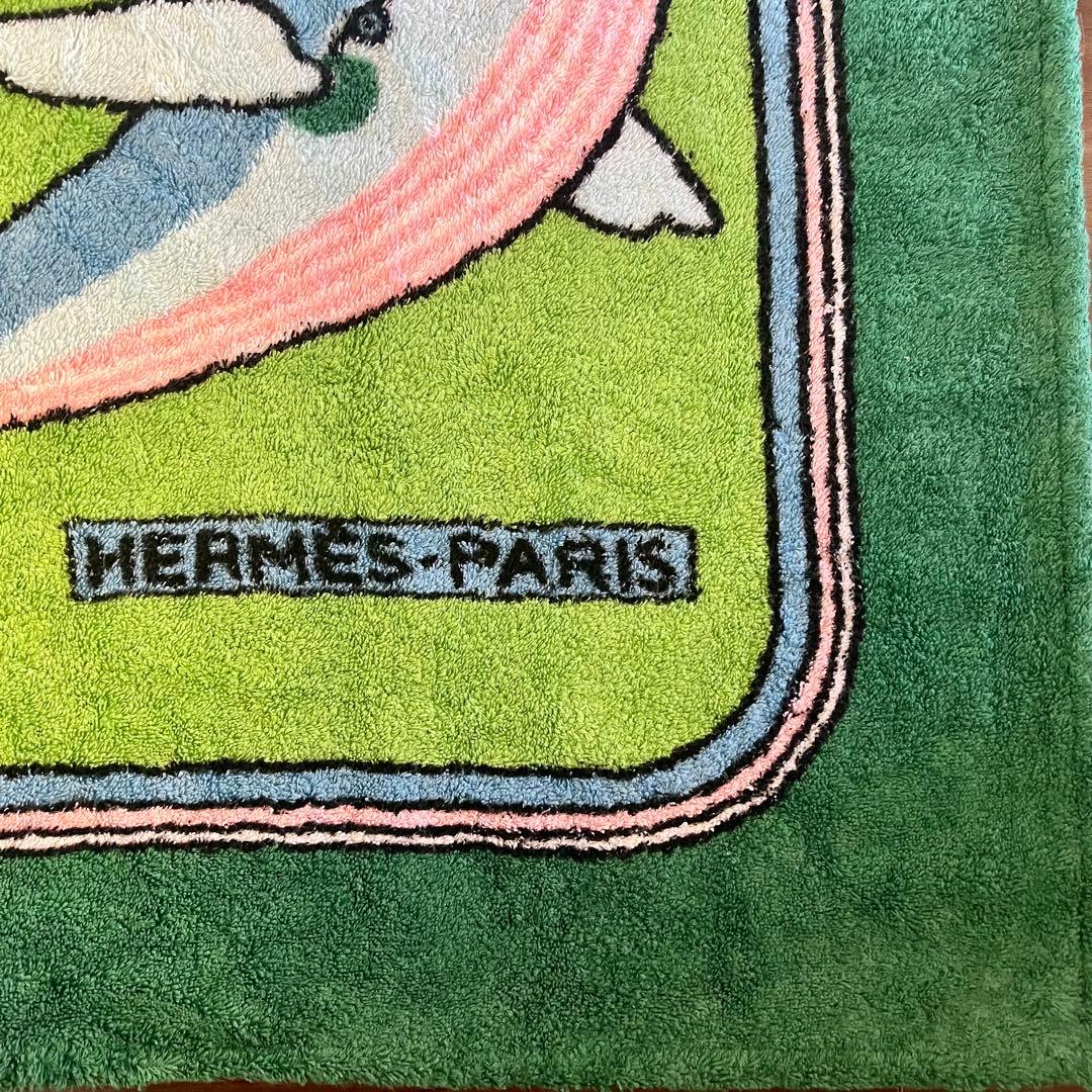 ⭐️超レア❗️良品❗️HERMES エルメス/大判ビーチタオル/レアなクジラ柄！