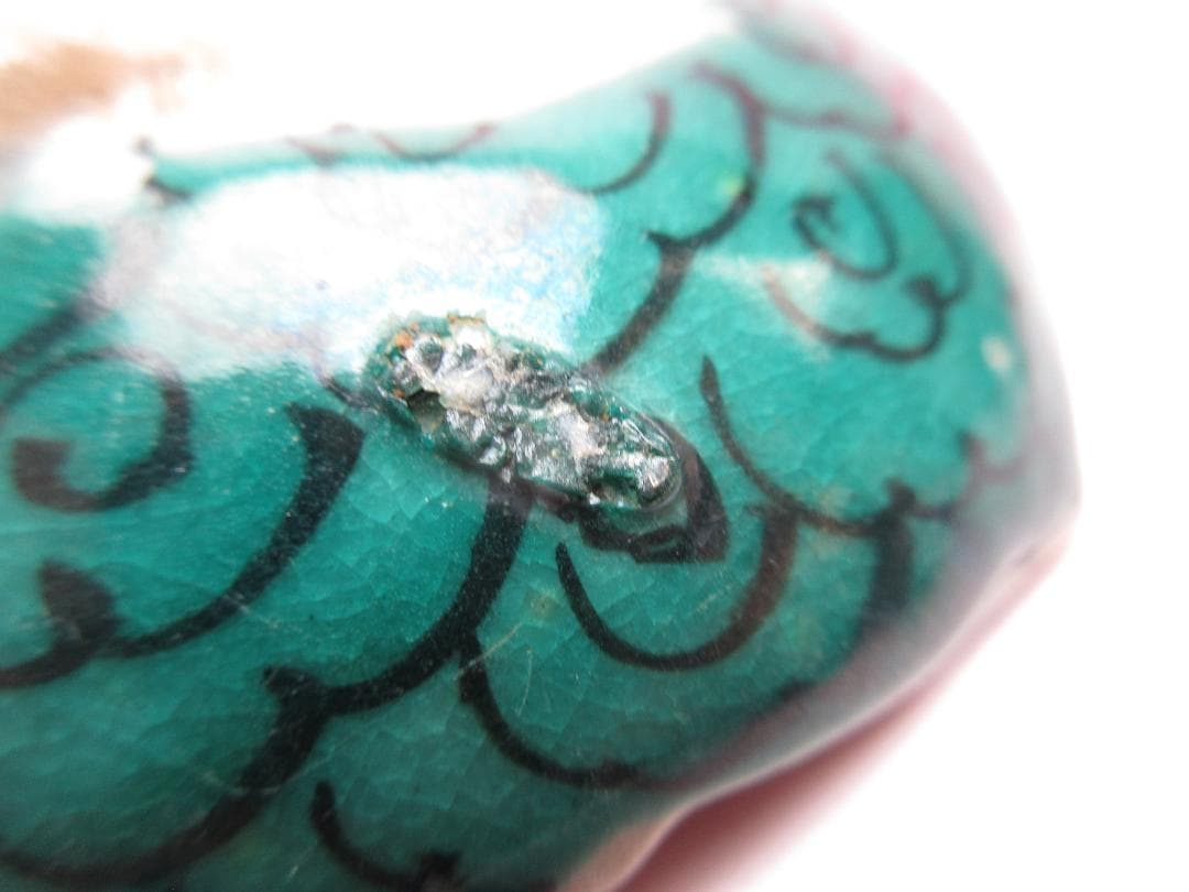 時代物 清六焼 角福 青手風 花形 花紋 銘々皿 5客 TN 81 70816