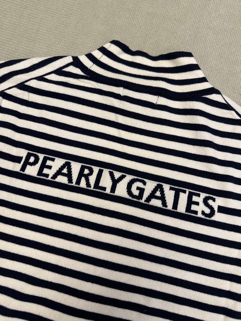 パーリーゲイツ　メンズ　ハイネックニット　ボーダー　サイズ4