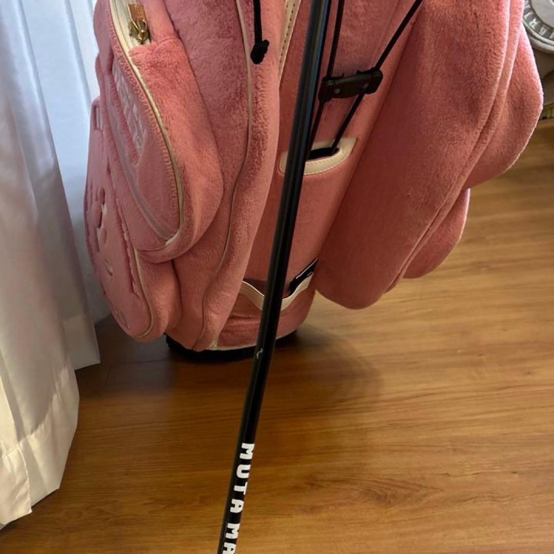 ムータマリンゴルフ　エコファー　キャディバッグ　ピンク