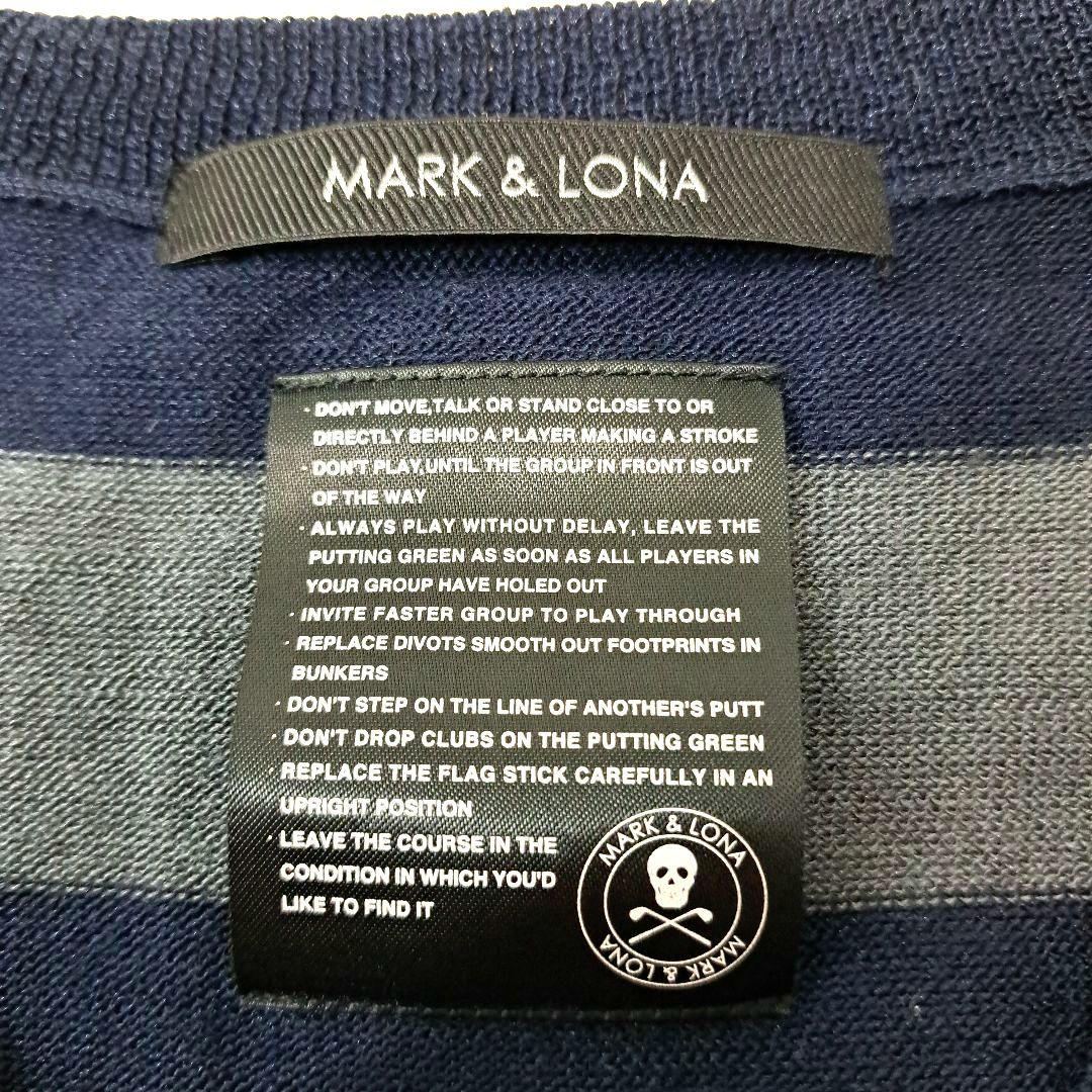 MARK & LONA GOLF メンズ Vネックニット カラフルボーダー M