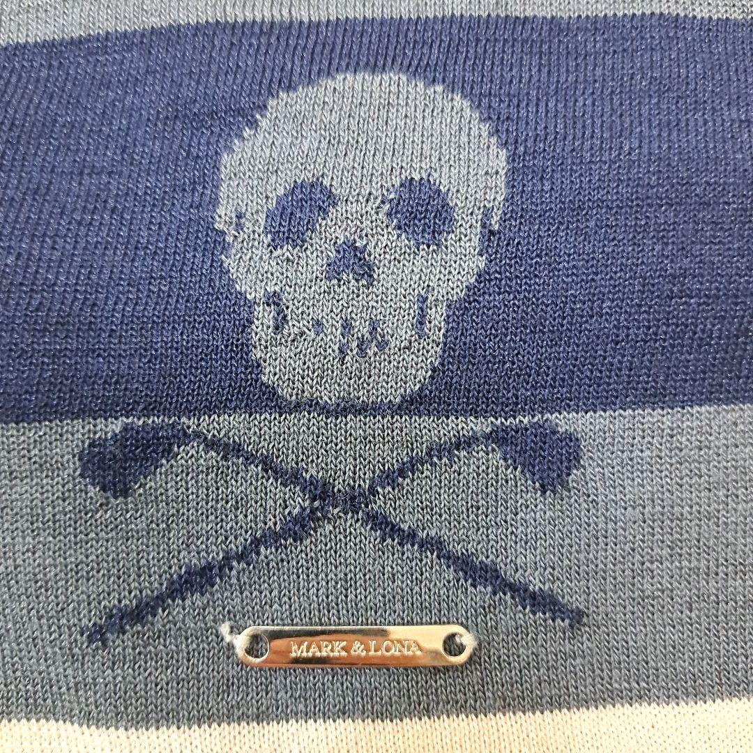 MARK & LONA GOLF メンズ Vネックニット カラフルボーダー M