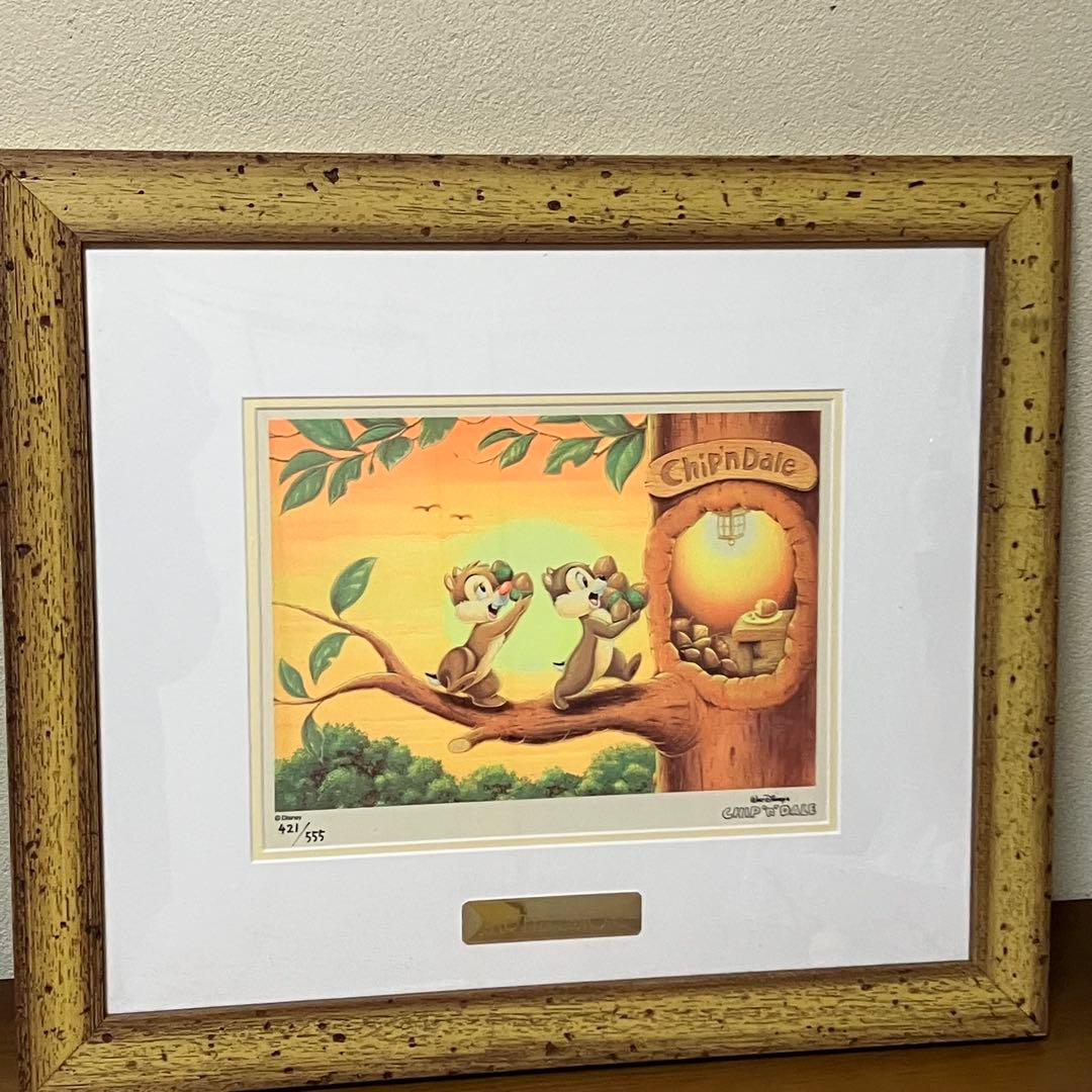 ディズニーストア チップとデール 絵画　シルクスクリーン印刷　アート
