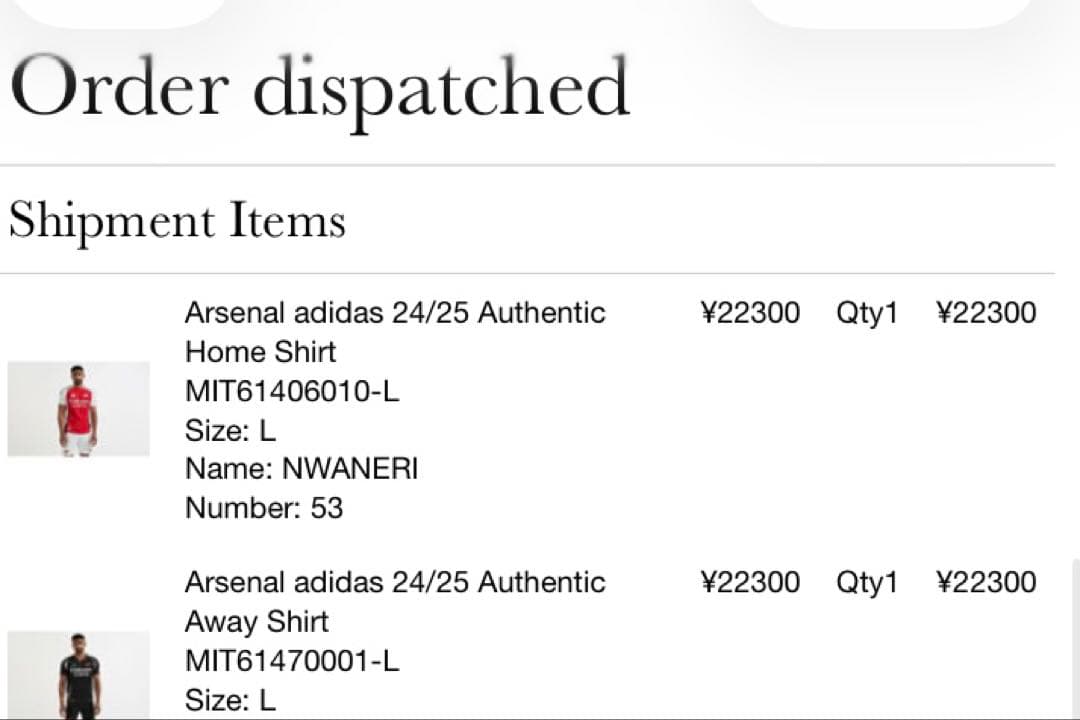 アーセナル　ユニホーム　24/25シーズン