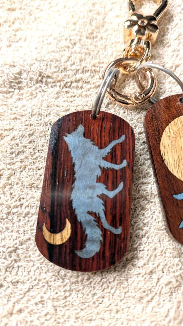 金杢犀　ドッグタグ　青い狼セット