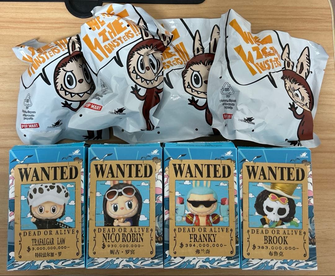 ワンピースラブブ　POP MART ロー　ロビン　フランキー　ブルック　正規品