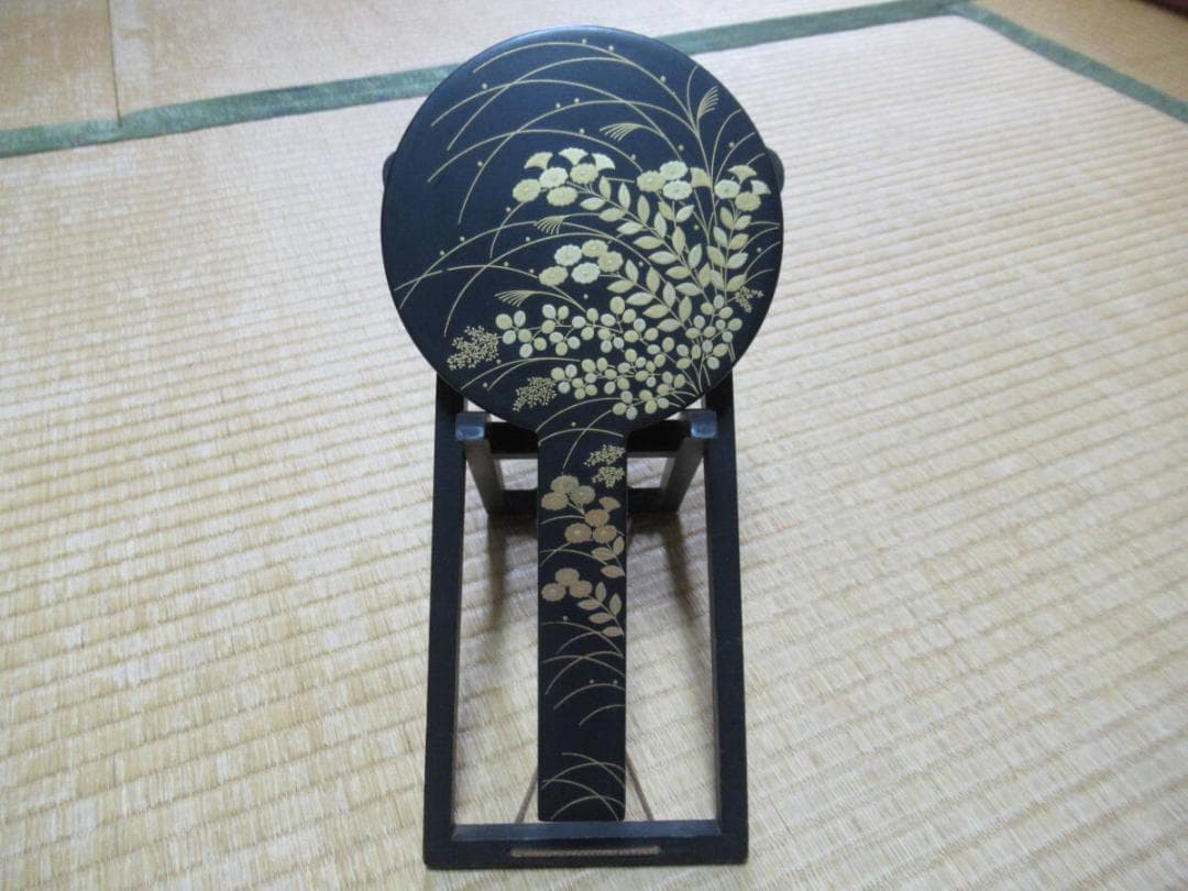 非売品美品1960年代◆資生堂「禅 ZEN」薄希英デザイン 木製台付き 合わせ鏡