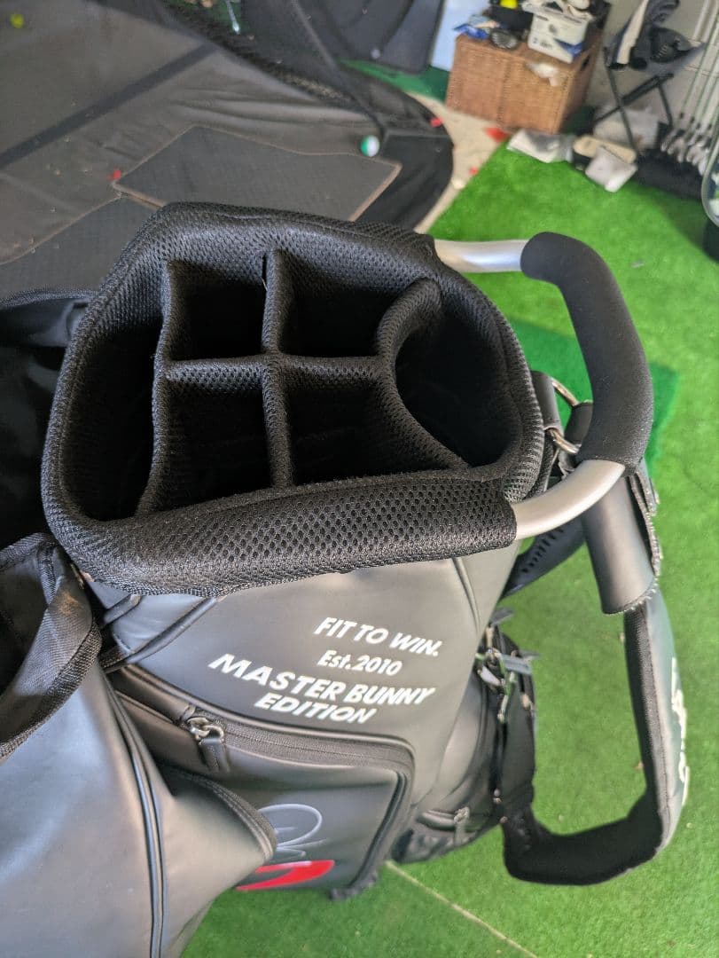 マスターバーニー キャディバッグ ブラック 9インチ 原英莉花プロ サイン入り